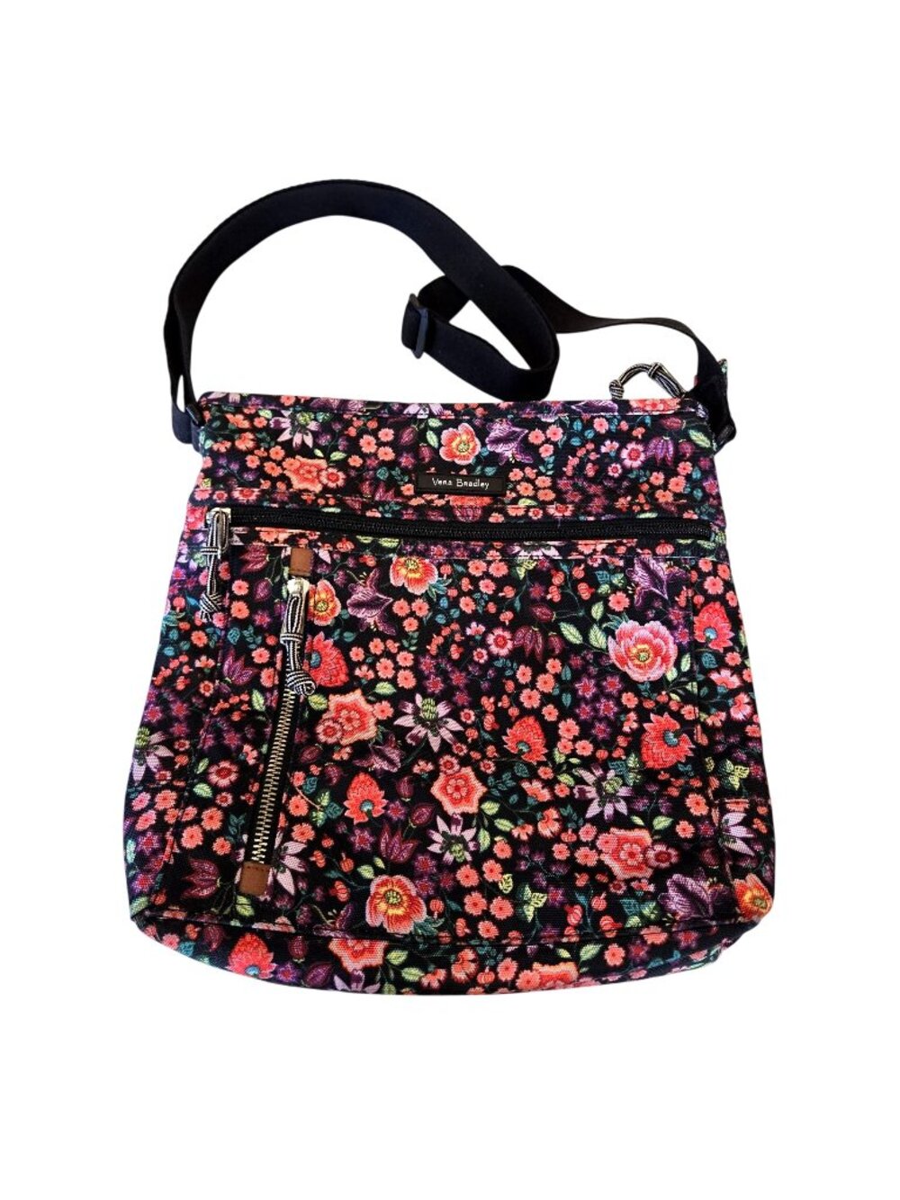 Vera Bradley Floral Crossbody Bag Multicolor Pattern Adjustable Strap Purse